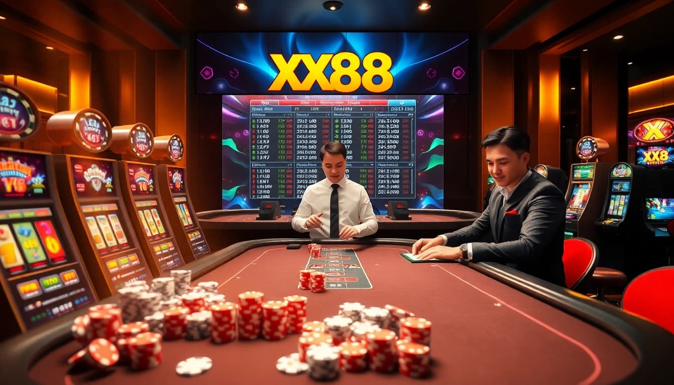 Experience the excitement at XX88 with engaging casino games and professional dealers.