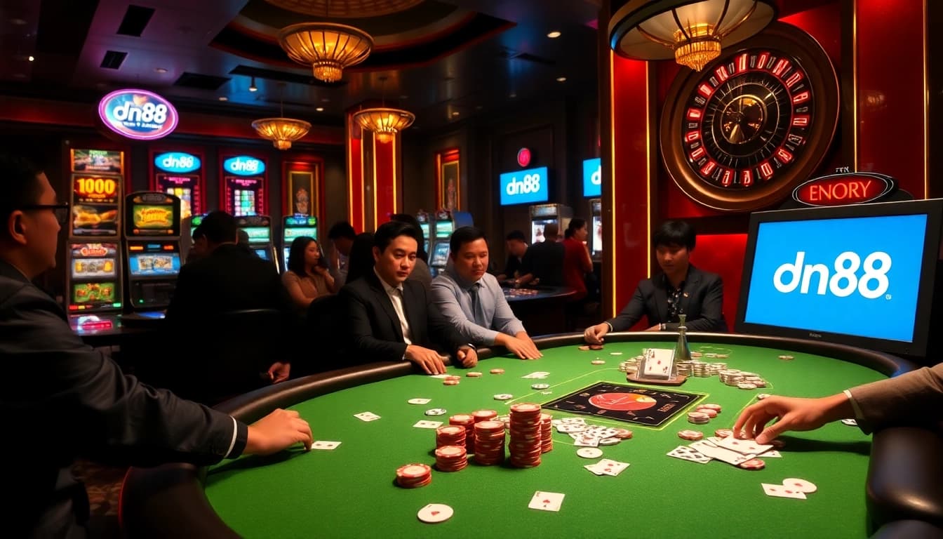 Experience high-stakes excitement at dn88 casino with captivating poker and slot machines.