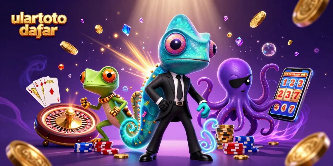 Experience ulartoto daftar on a vibrant cartoon scene filled with excitement and dynamic casino elements.
