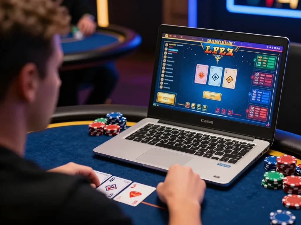 Pemain yang terlibat menggunakan strategi defineyouniversity untuk permainan poker kasino online di rumah.