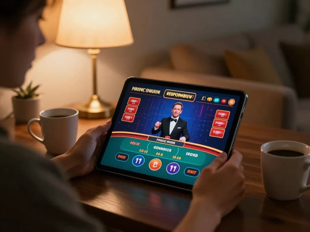 Gambling online at home with God55 tablet live casino interface in cozy atmosphere