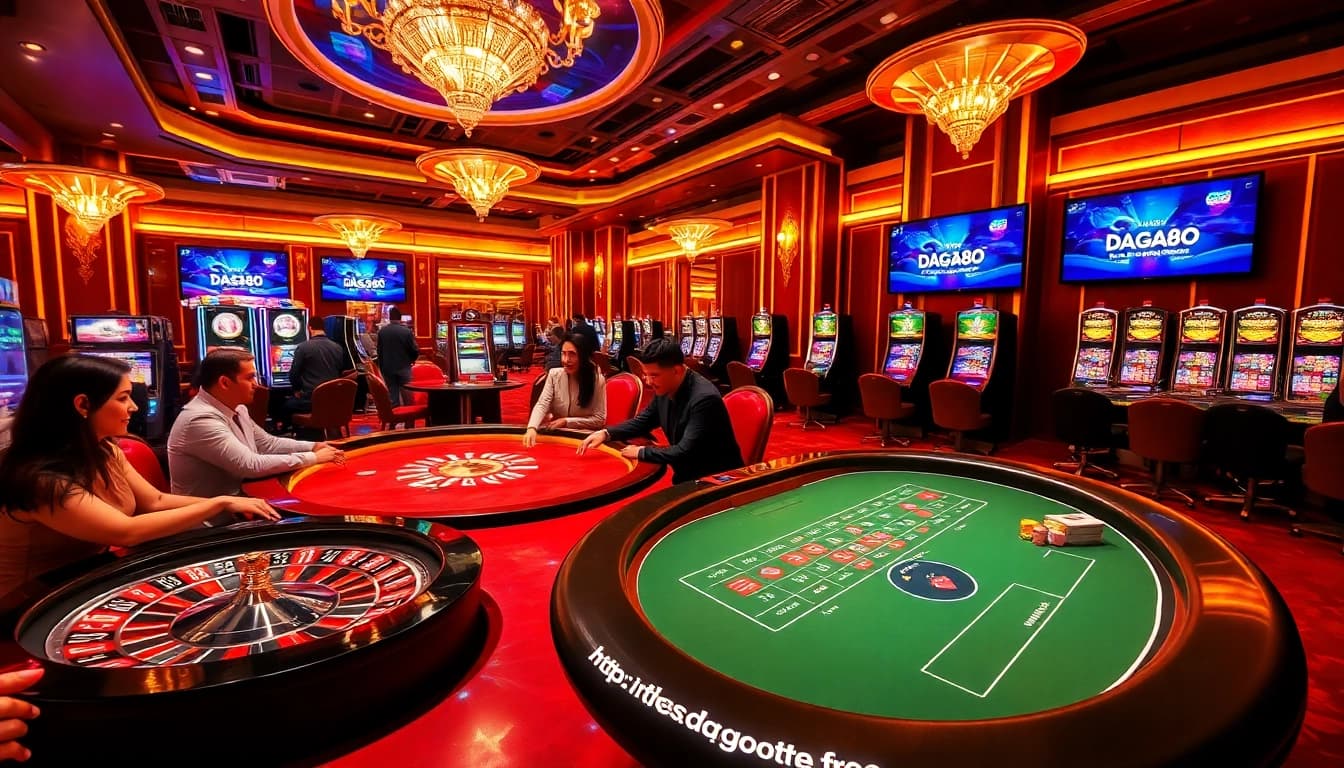Bet on exciting games at https://daga88.free/ with high-stakes poker tables and vibrant roulette wheels.