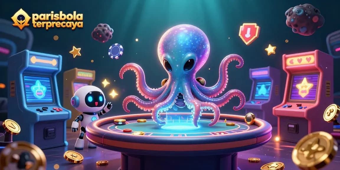 Join the exciting world of parisbola terpercaya with imaginative casino adventures in a vibrant illustration.