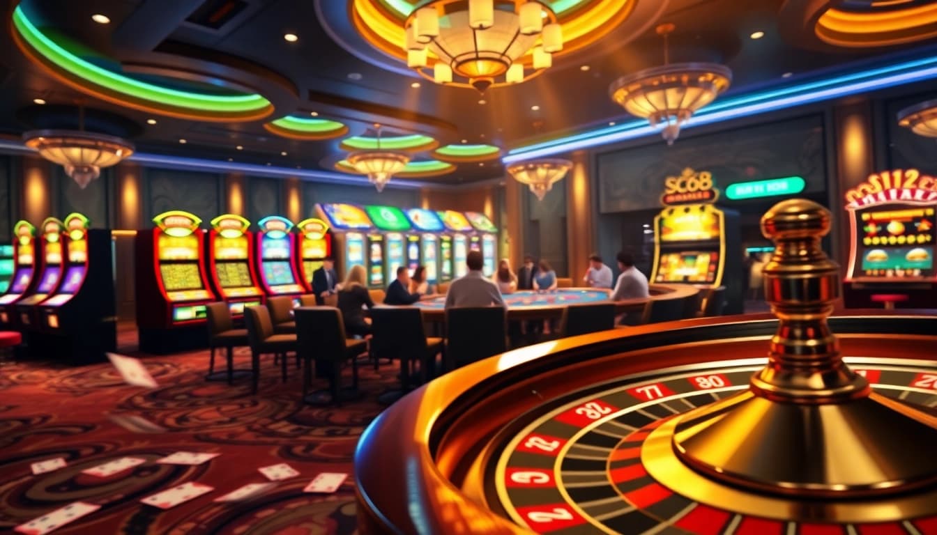 Players engaging in a thrilling game at SC88's vibrant online casino.