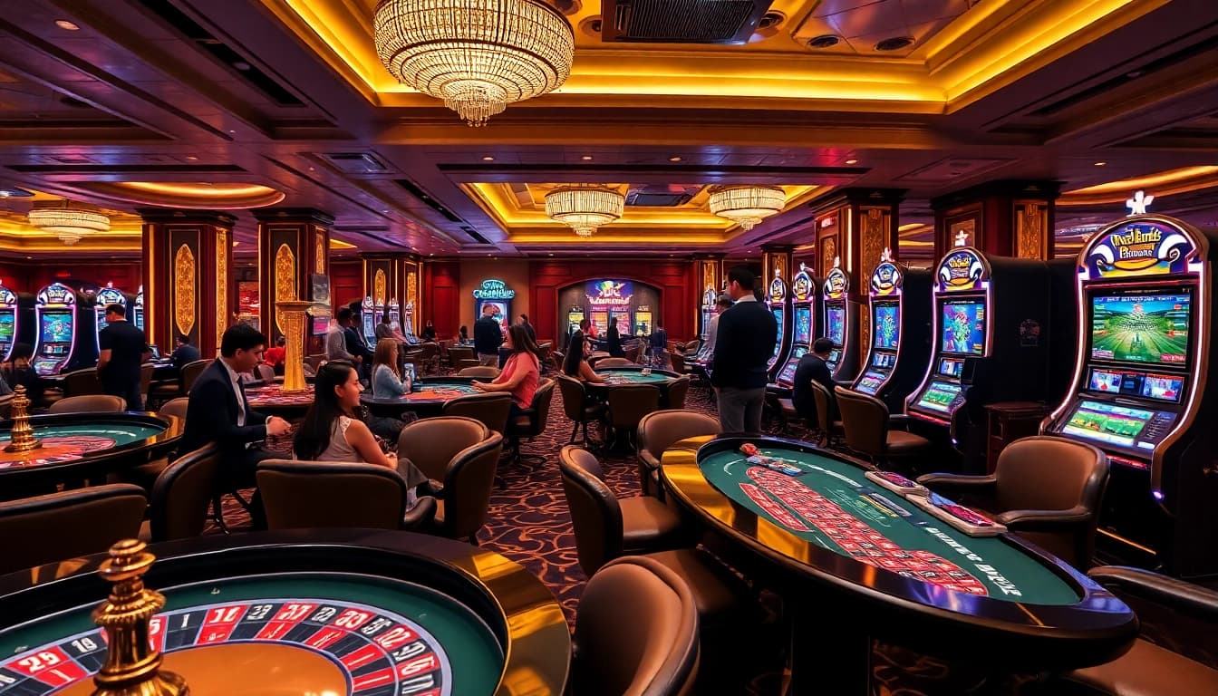 Experience the excitement of luck8 vip with engaged players and vibrant casino gaming elements.