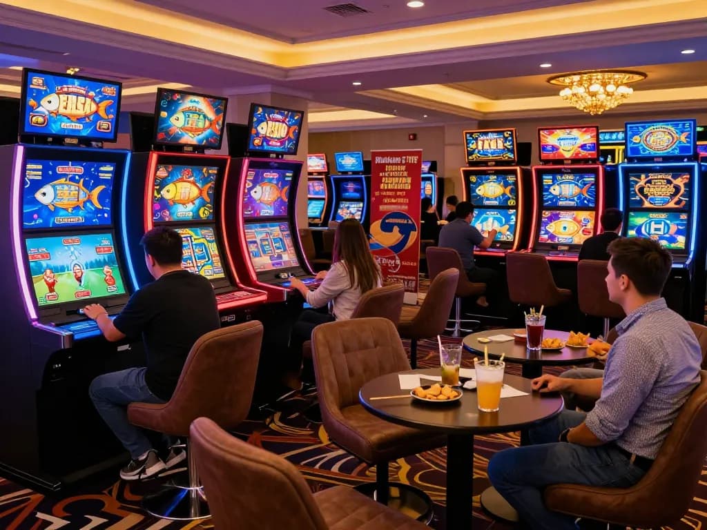 79King gaming experience with vibrant casino atmosphere and engaging players in action.