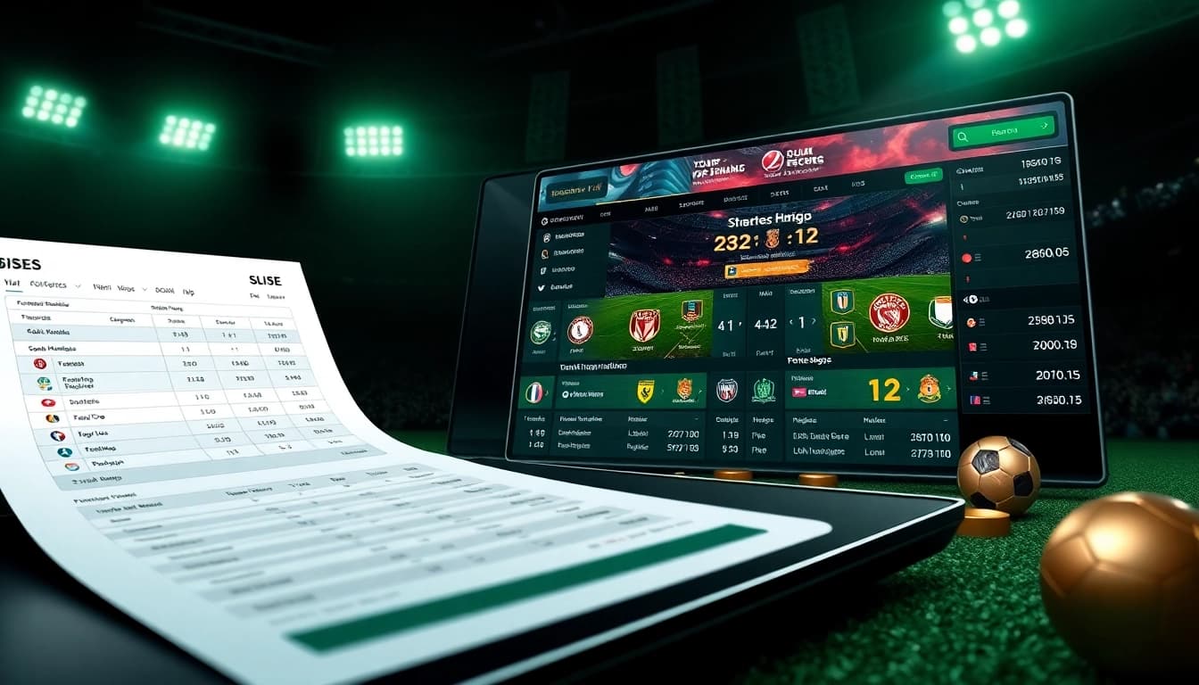 Situs Judi Bola Resmi displayed on a luxurious online betting interface showcasing live soccer matches and vibrant betting options.