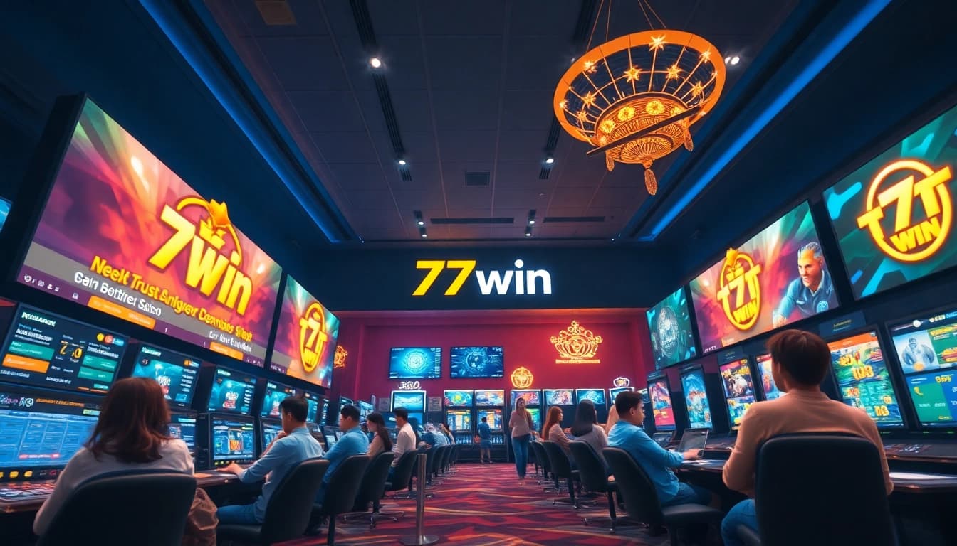 77win online gaming experience with vibrant visuals and engaging betting activities.