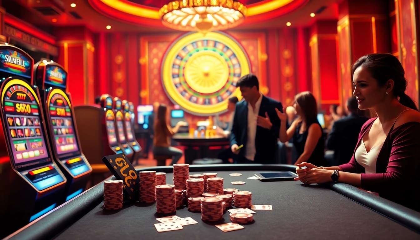 S666 engages players in an exciting casino atmosphere with vibrant gaming elements and luxurious decor.