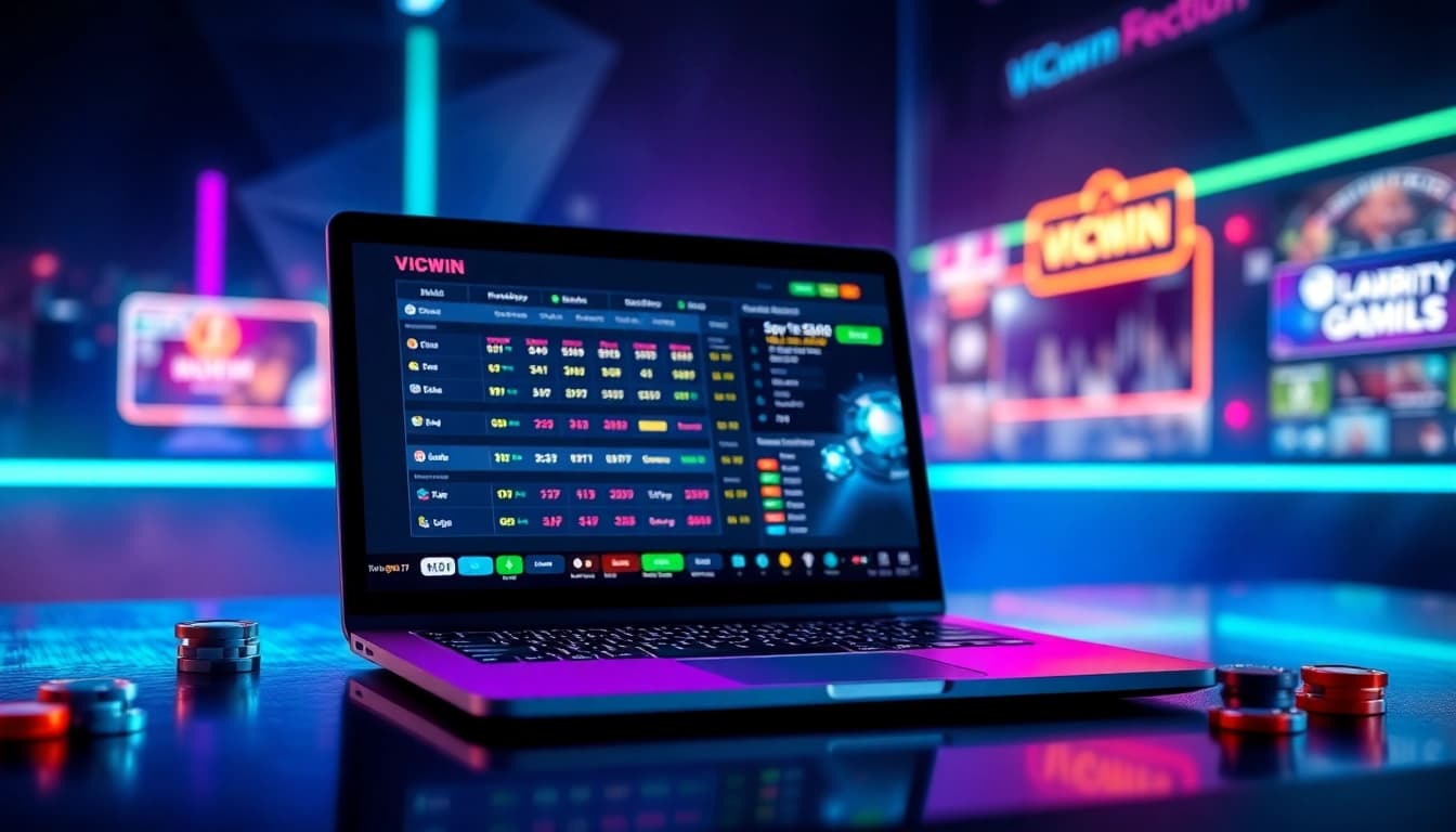 VICWIN online gambling platform showcasing interactive gameplay on a vibrant interface.