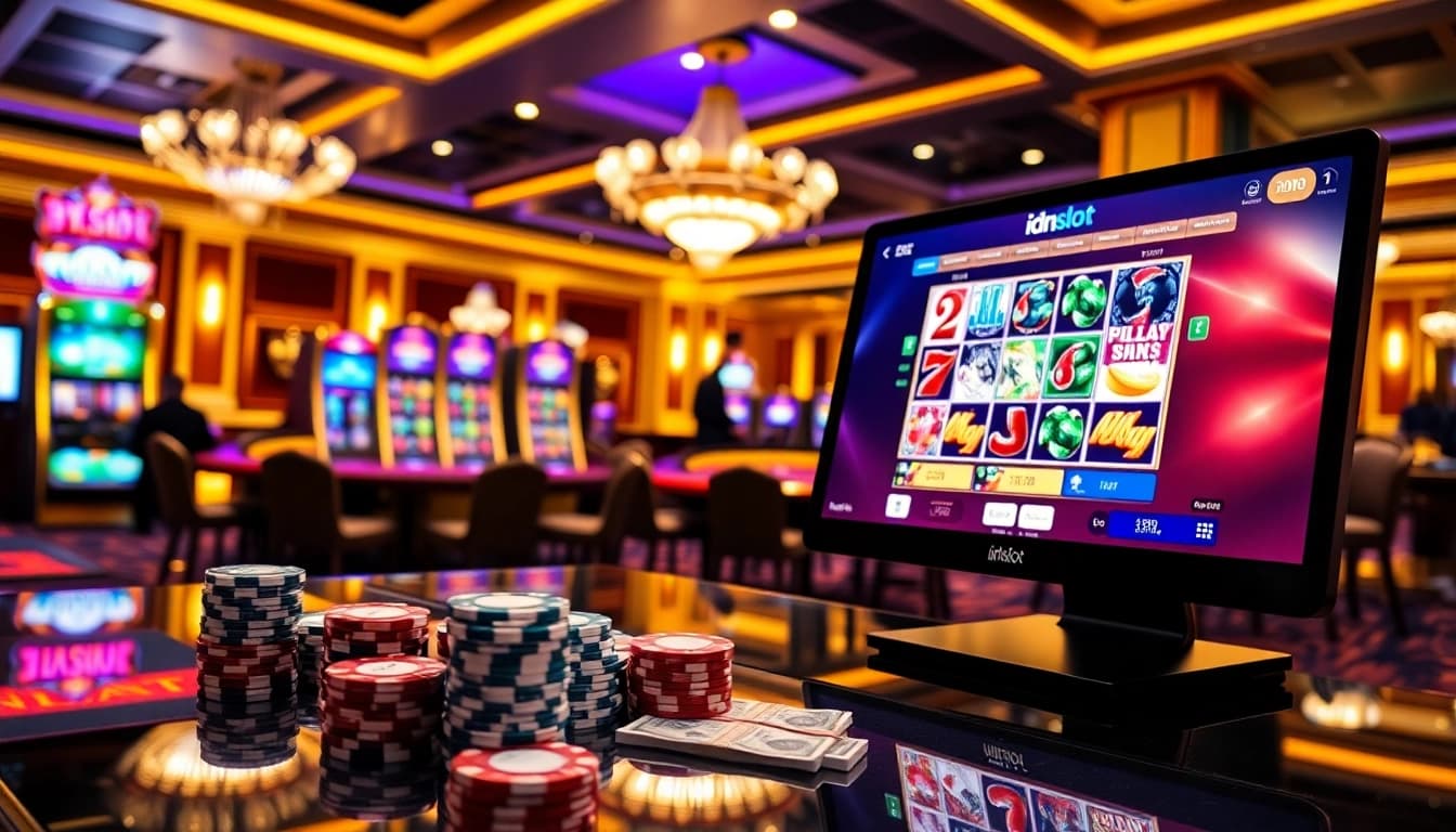 Experience the excitement of idnslot gaming with vibrant casino visuals and thrilling gameplay.