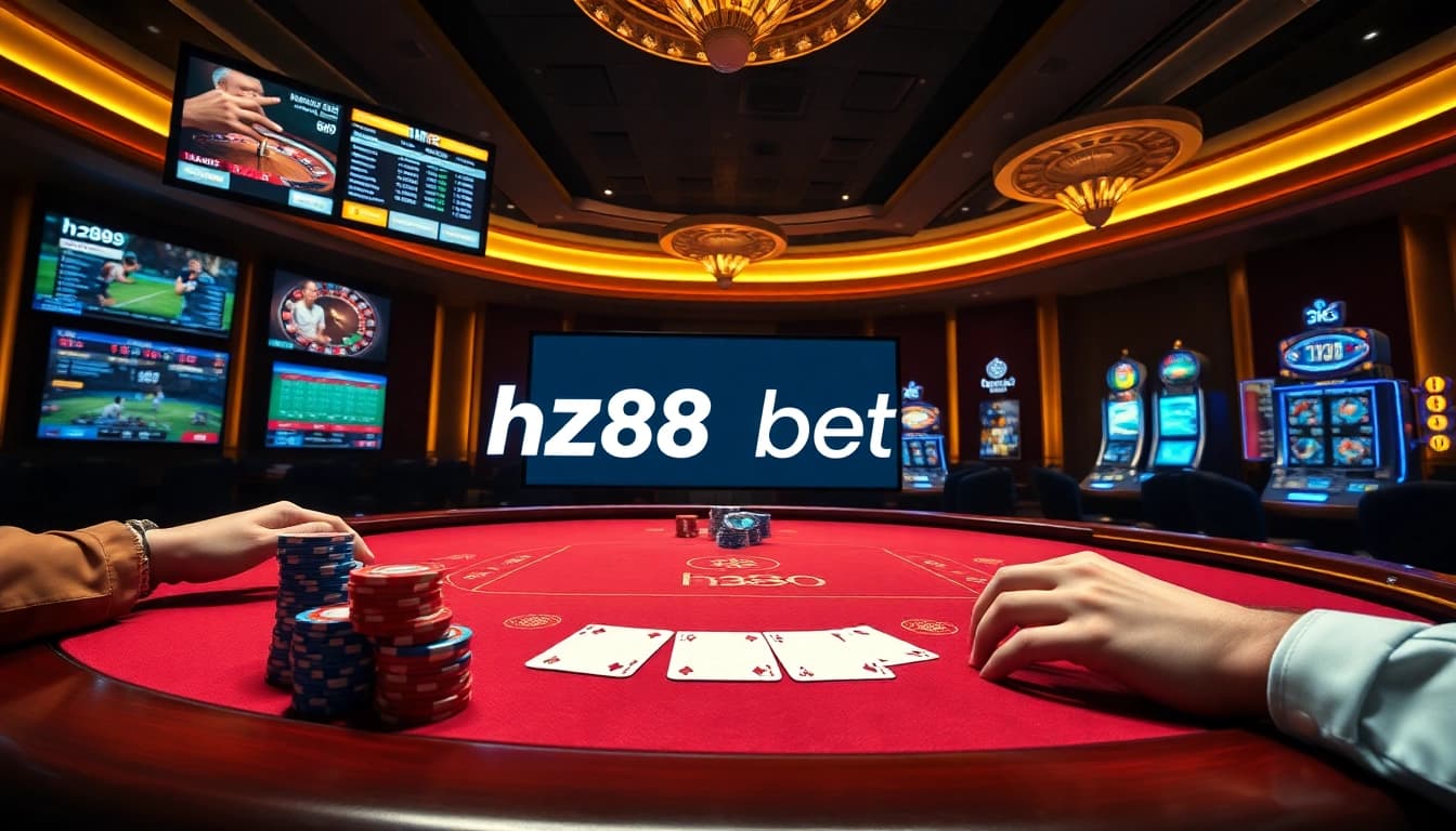 hz88 bet table showcasing expert poker play with dynamic chip stacks and live betting screens