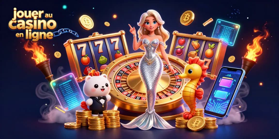 Experience the thrill of jouer au casino en ligne with a glamorous scene featuring a roulette wheel and vibrant gaming elements.