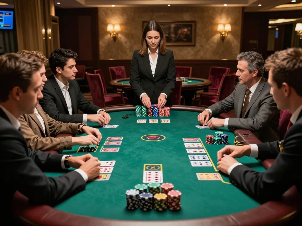 Engaging blackjack gameplay at go8 casino, showcasing chips, cards, and dynamic atmosphere