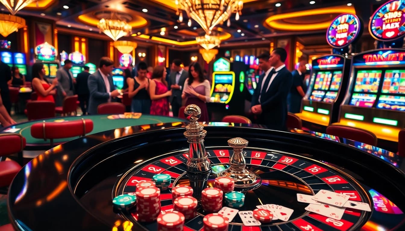 Experience thrilling gambling at https://kkwin.diy/ with an exciting casino atmosphere showcasing roulette and poker games.