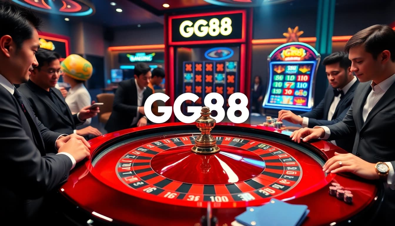Experience the thrill of betting at https://gg88.black/ with players at a luxurious roulette table.