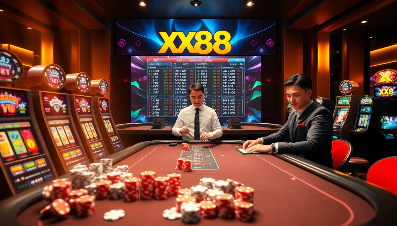 Experience the excitement at XX88 with engaging casino games and professional dealers.