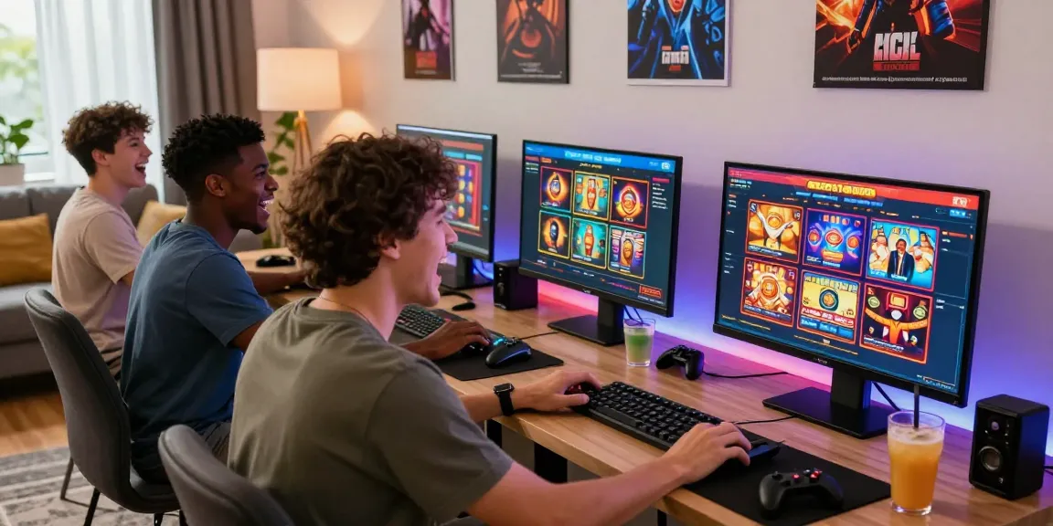 Diverse friends enjoying online gaming at a credit card casino, highlighted by vibrant atmosphere, showcasing the engaging experience at https://jumpspace.org.uk.