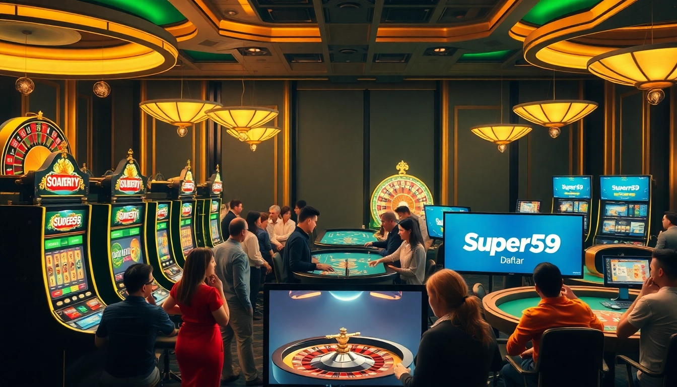 Experience the thrill of Super59 daftar with vibrant casino tables and winning players.