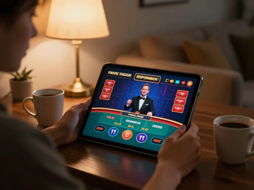 Gambling online at home with God55 tablet live casino interface in cozy atmosphere