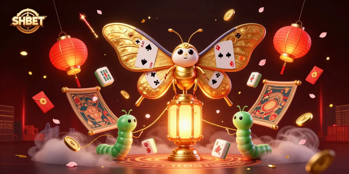 Experience the excitement of SHBET with vibrant casino scenes and golden motifs in this 3D illustration.