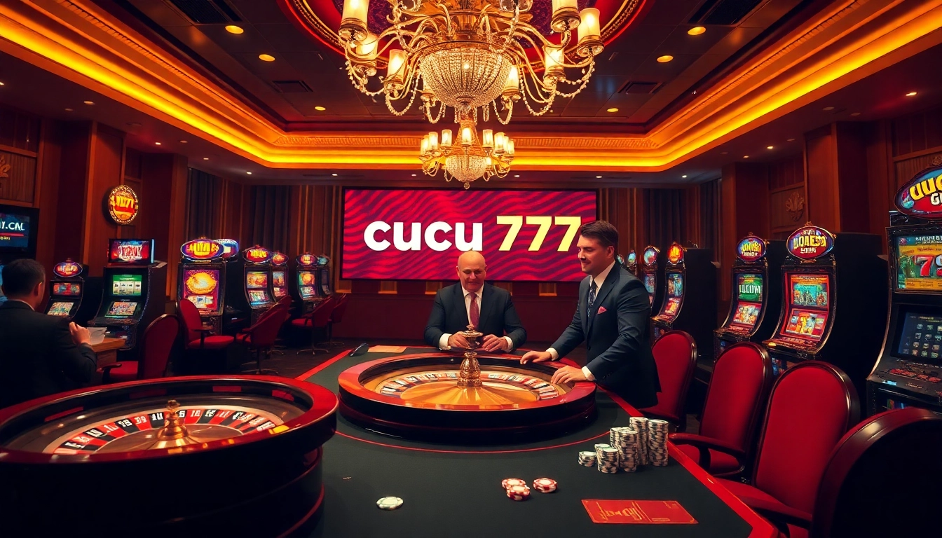 Experience the thrill of cucu 777 as players engage at a luxurious casino table, filled with excitement and high stakes.
