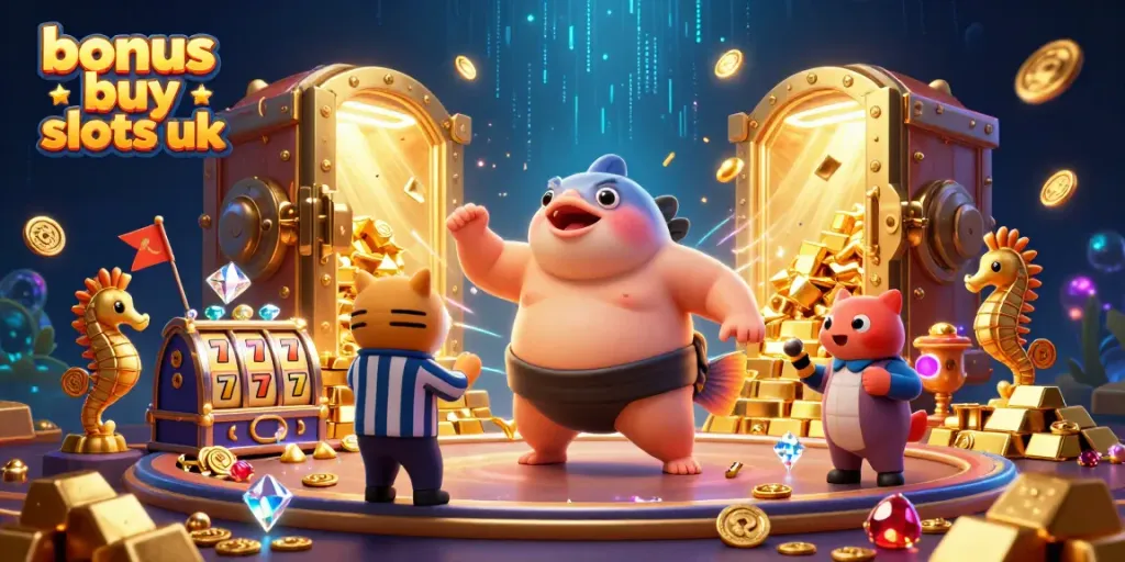 Experience thrilling gameplay with bonus buy slots uk in this vibrant underwater casino scene.