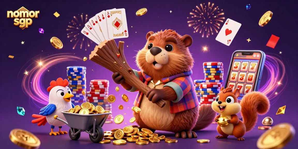 Playing and winning with nomor sgp in an exciting lottery scene bursting with coins and colorful prizes.
