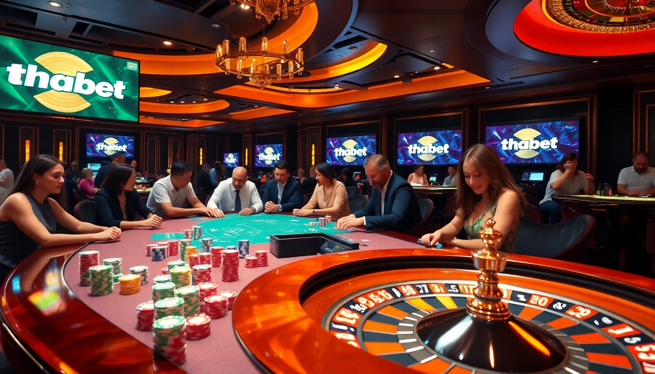 Experience high-stakes poker at Thabet casino with vibrant tables and thrilling gameplay.