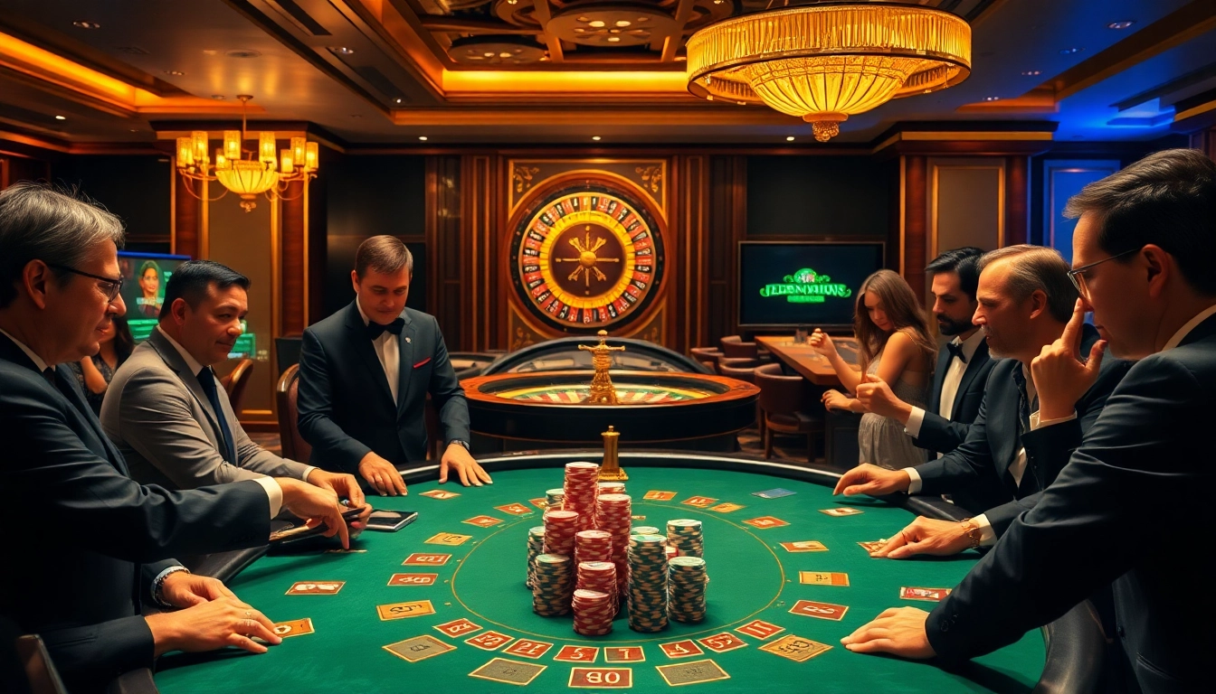 Experience the excitement of high-stakes gambling at Luck8's luxurious casino table.