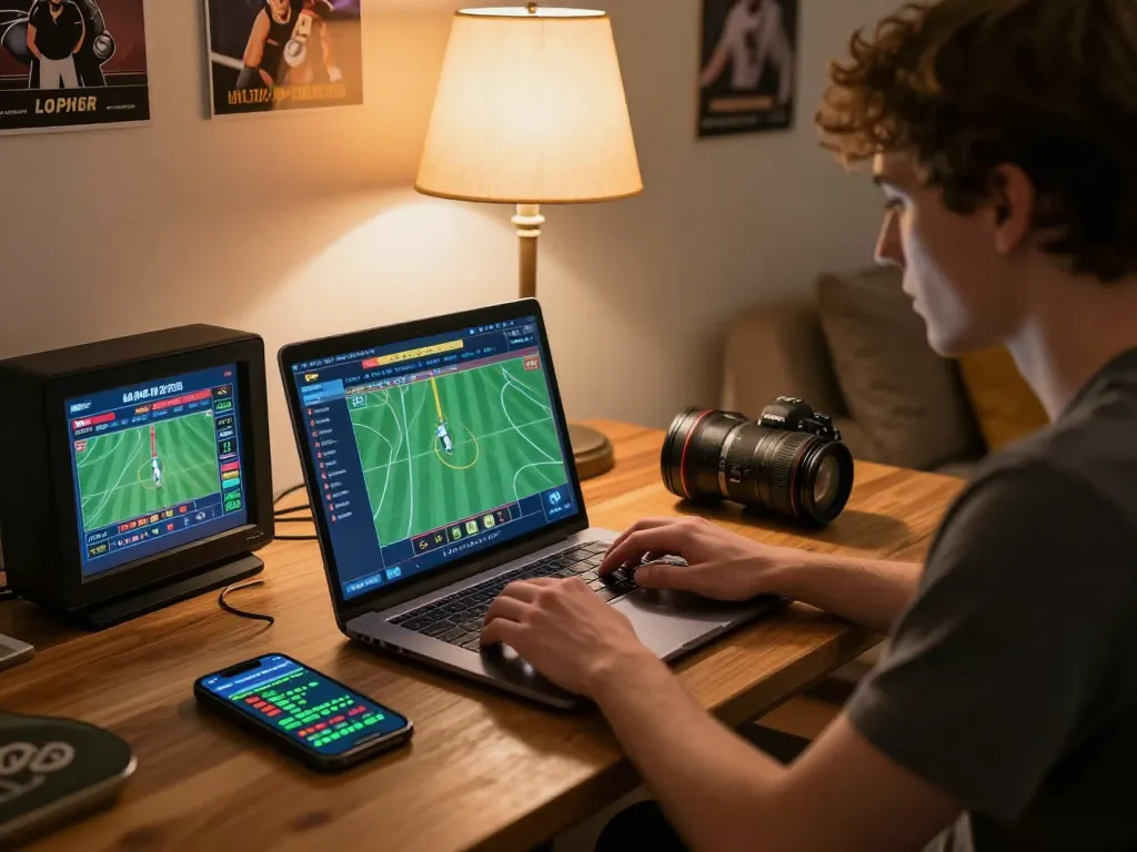 Engaged player betting on sports at home using c168 com for strategic gaming
