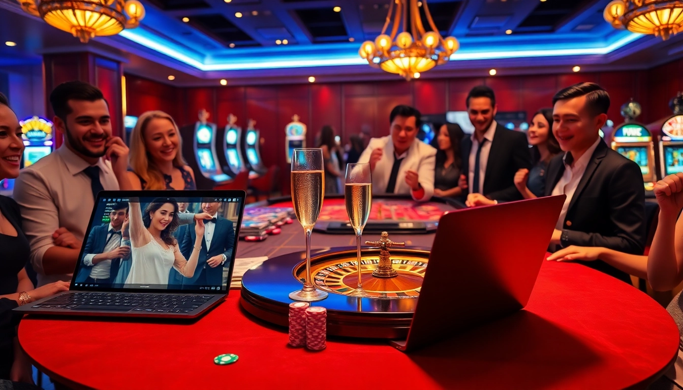 Experience the excitement at DH88 casino with players engaging at a luxury roulette table.