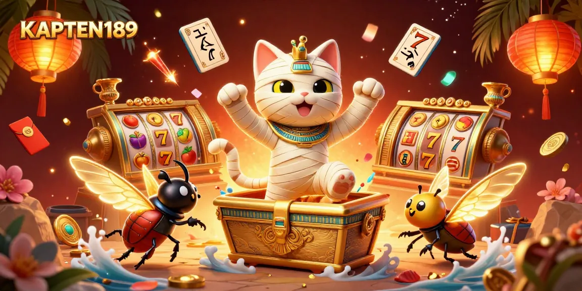 KAPTEN189 menampilkan karakter unik dengan suasana kasino slot yang megah.