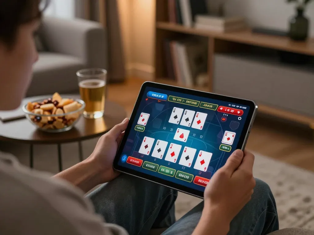 Engaging in live dealer blackjack on f168.osaka with a cozy home gaming setup
