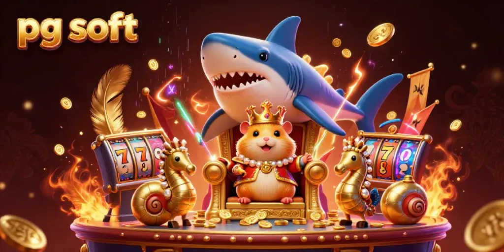 Slot permainan pg soft di bawah singgasana hamster raja emas yang dinamis di kasino.