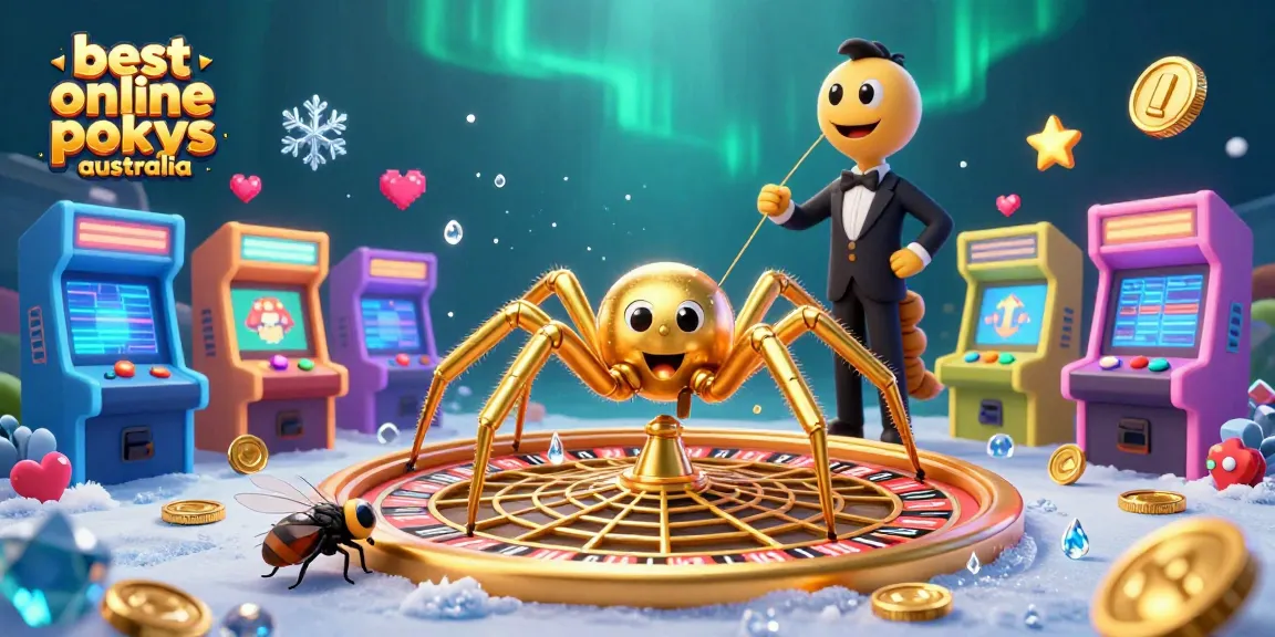 Experience the thrill of the best online pokies Australia with vibrant scenes of spinning reels and unique characters.