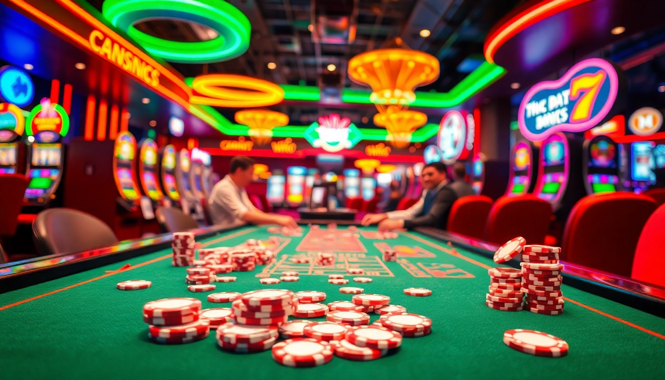 Engaged players enjoying a game of chance at a vibrant uvip casino table.