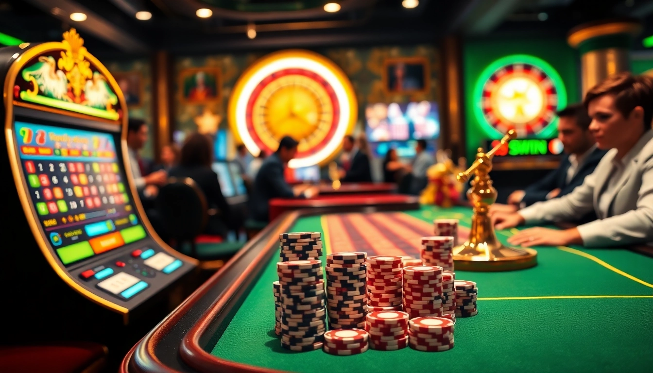 Experience the thrill of 78WIN with vibrant gaming scenes featuring engaging games and excitement.