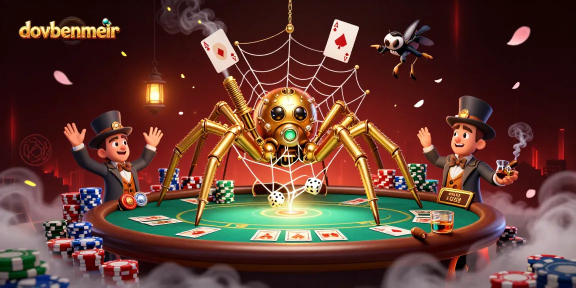 Engage in thrilling bets with dovbenmeir visually illustrated in a steampunk gambling scene.