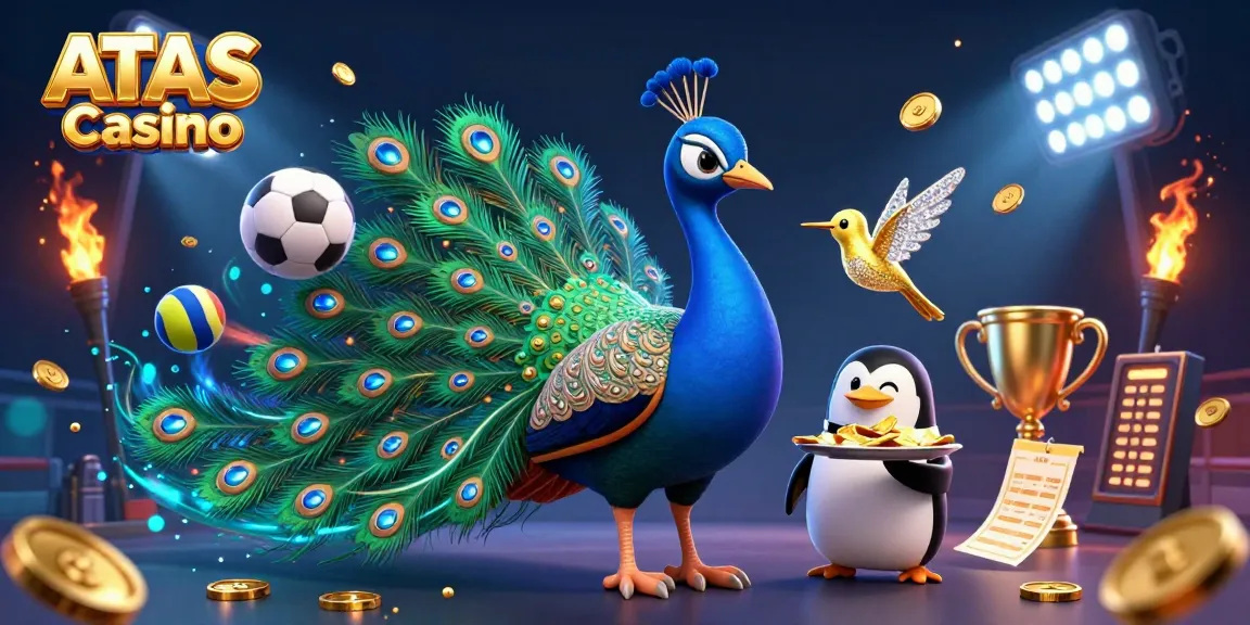 Engage with ATAS Casino's vibrant gaming world, featuring dynamic 3D elements and colorful characters.