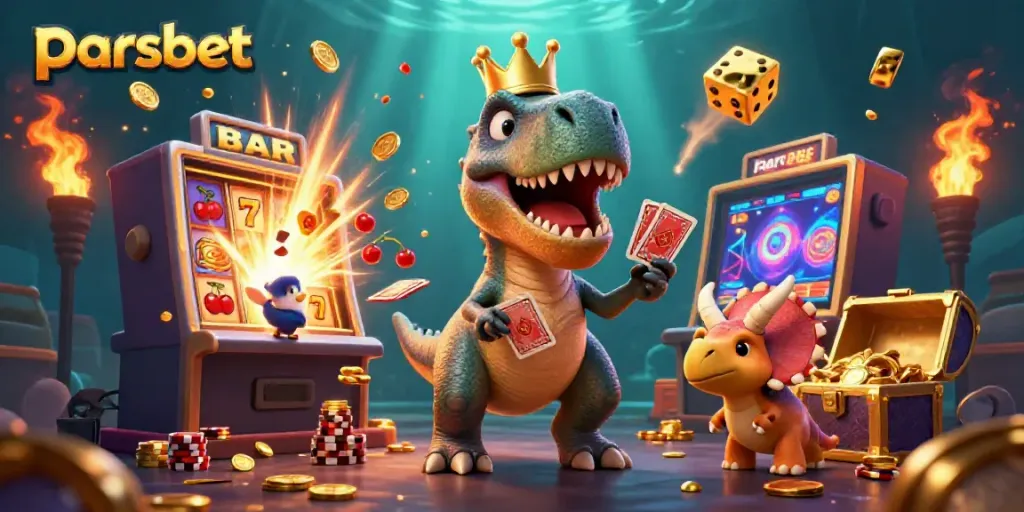 parsbet ile heyecan dolu bir casino deneyimi sunan 3D karakterlerin yer aldığı ilginç bir sahne