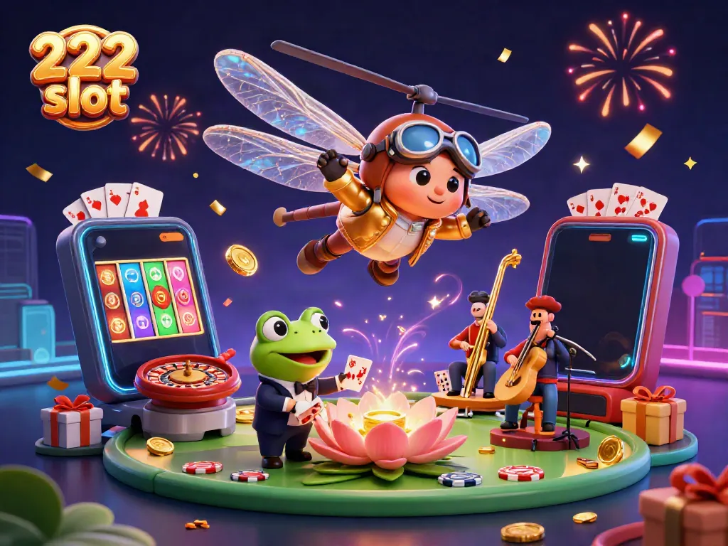 Permainan slot menyenangkan di 222 slot dengan elemen kasino yang kaya dan dinamis.