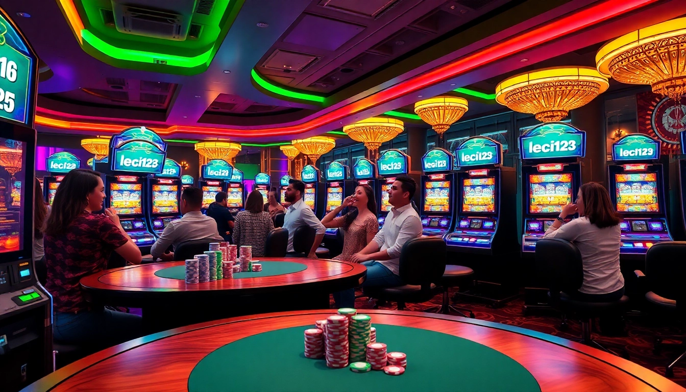 Experience excitement and strategy while playing leci123 slots in a luxurious casino atmosphere.