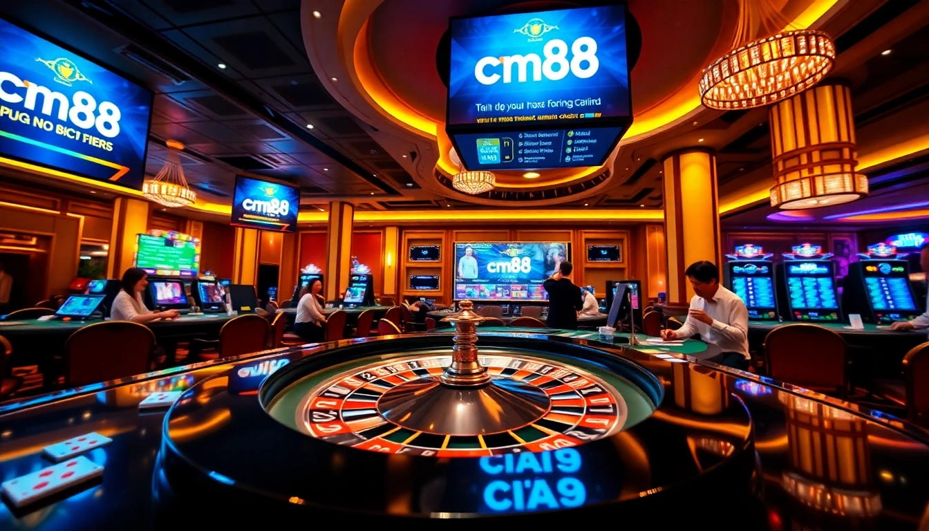 Experience the thrill of betting at nhà cái cm88 with engaging online gambling visuals.