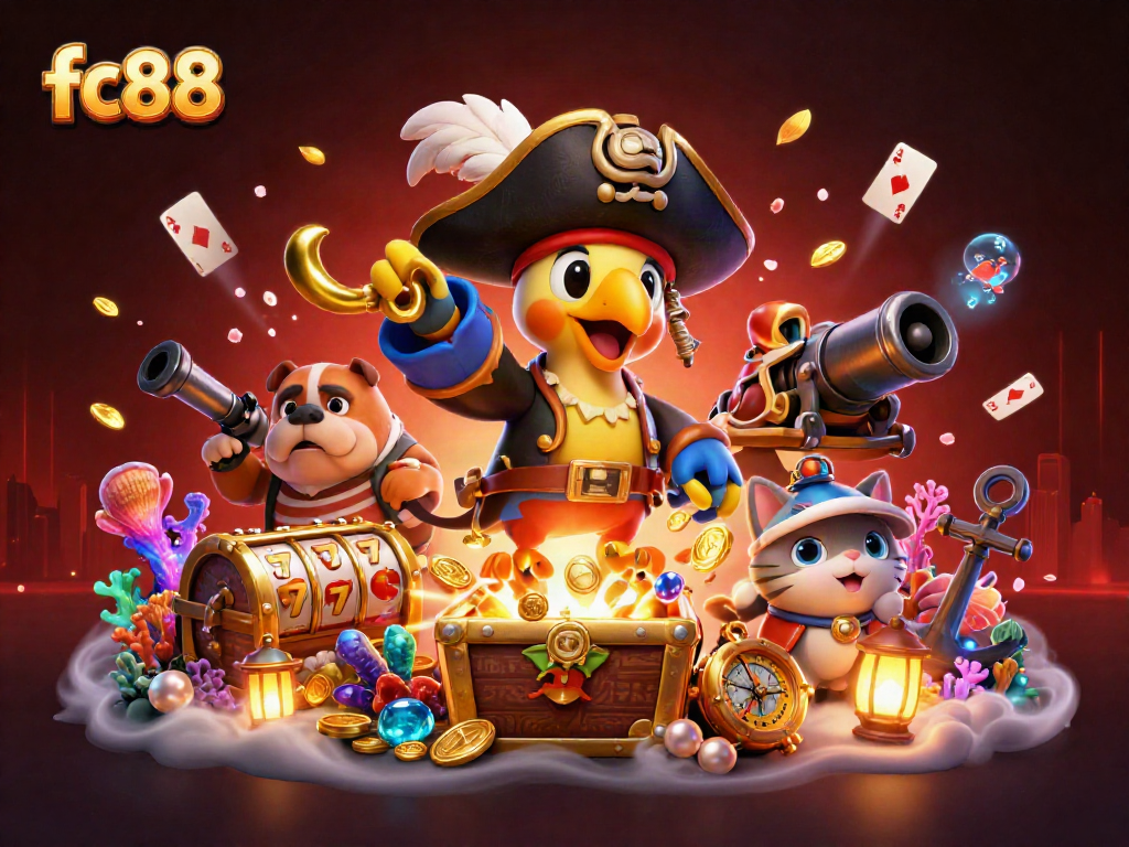 fc88 khám phá thế giới slot đặc sắc với hình ảnh phiêu lưu của hải tặc