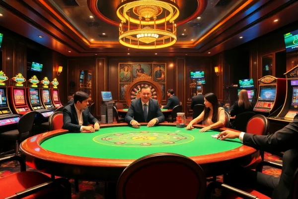 Experience the thrill of casino gaming at 88aa with vibrant poker tables and thrilling slots.