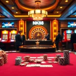 Action-packed NK88 gaming table with players enjoying a high-stakes atmosphere.