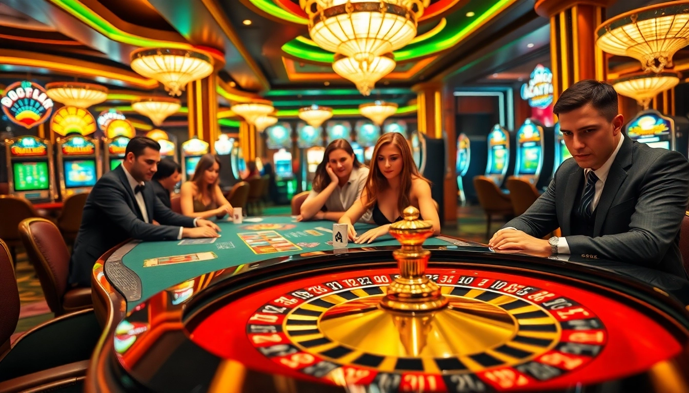 K88 gamblers celebrating a win at an elegant casino table, embodying excitement and luxury.