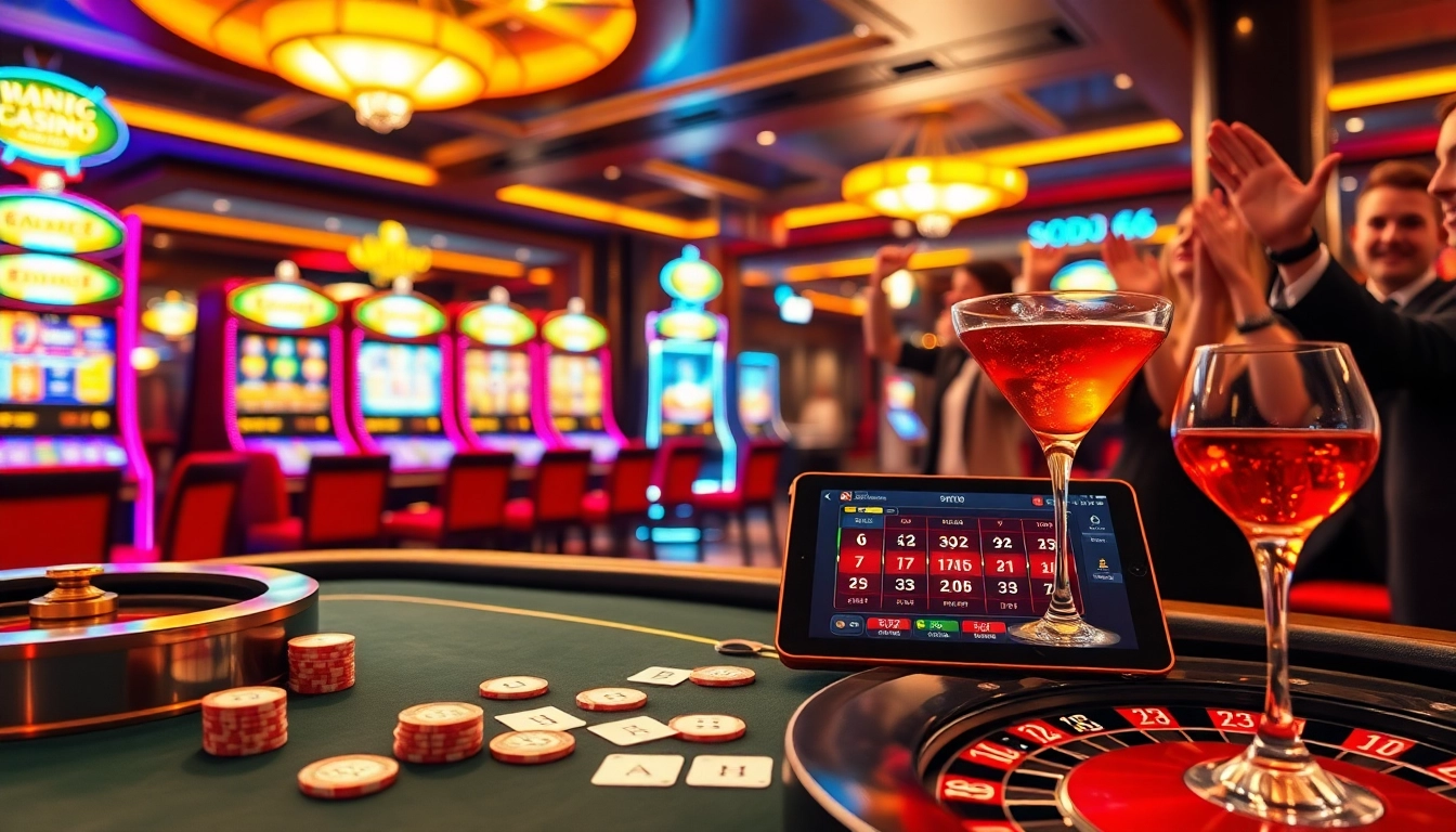 SODO66 players celebrating big wins at a luxurious casino table with poker chips and cards