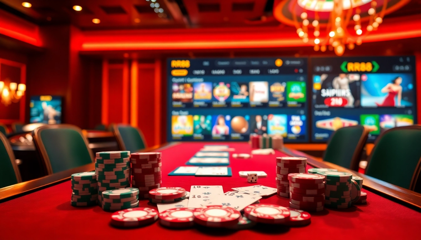 Experience the thrill of betting at https://rr88.auction/ with vibrant poker chips and sleek gaming interfaces.